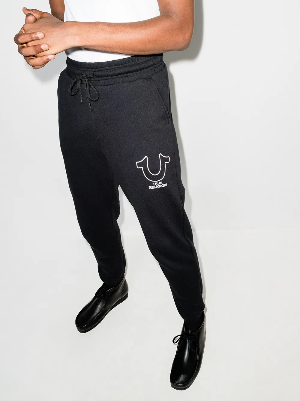 Image 2 of True Religion logo-print track pants