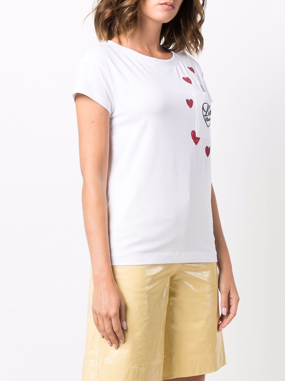фото Love moschino футболка с узором