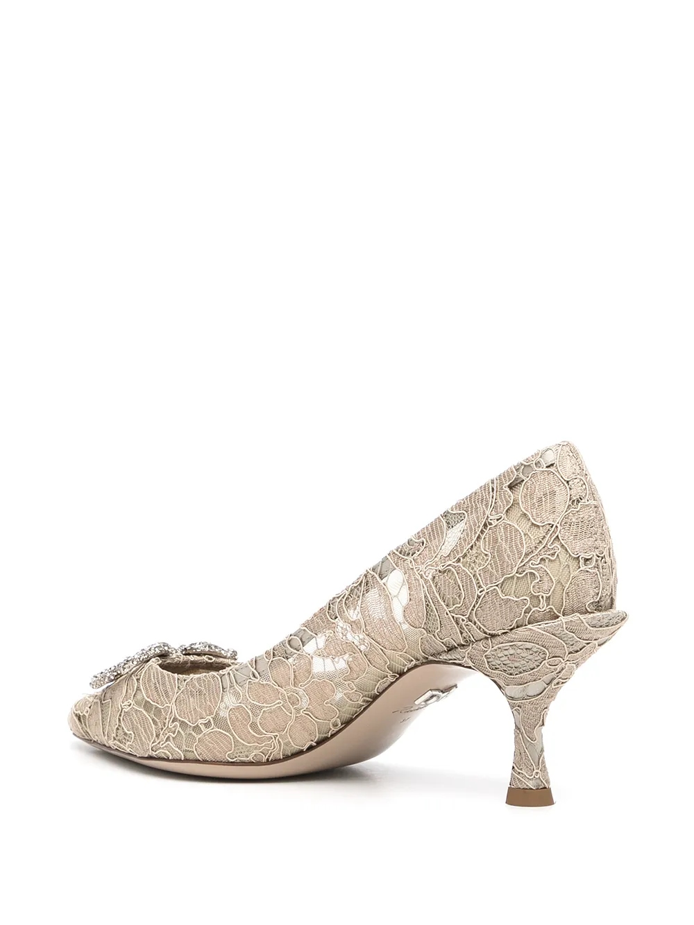 Dolce & Gabbana Lori DG Amore Taormina lace pumps Neutrals