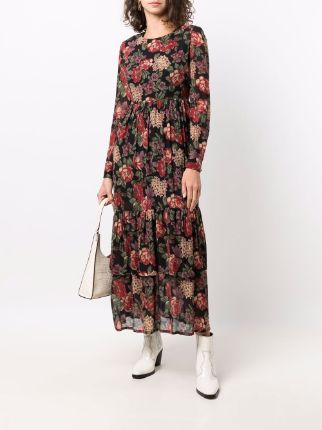 Kleid 花卉印花中长连衣裙展示图