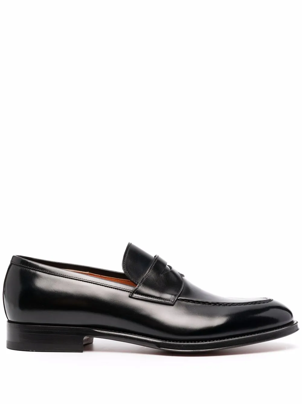 

Santoni leather penny loafers - Black