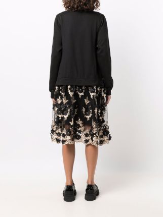 sweatshirt-layered lace dress展示图