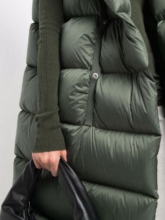 padded hooded sleeveless coat展示图