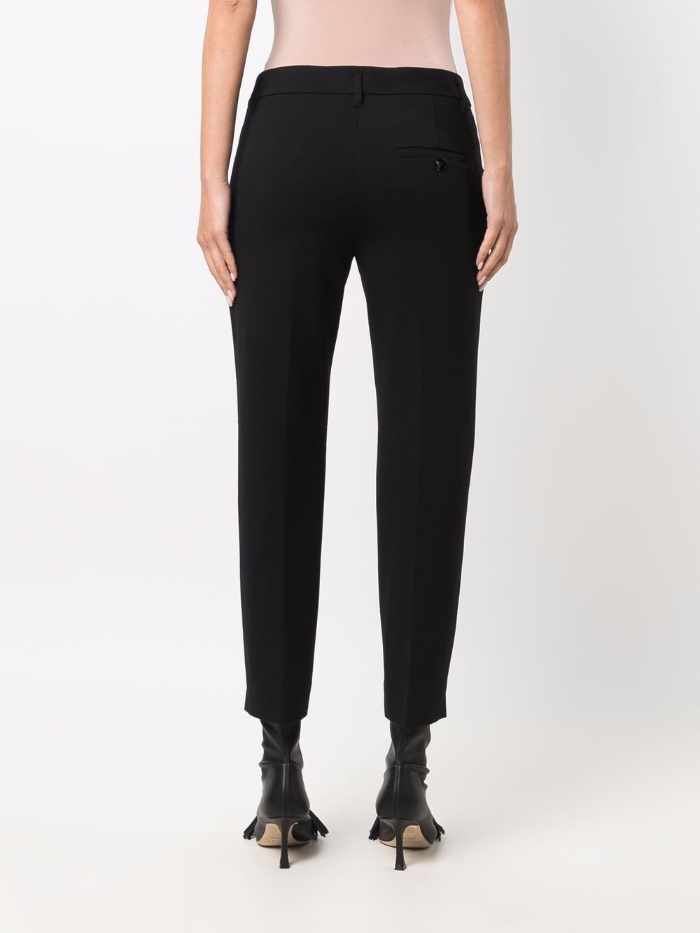 Shop Dorothee Schumacher Emotional Essence Tailored Tapered-leg Trousers In Black