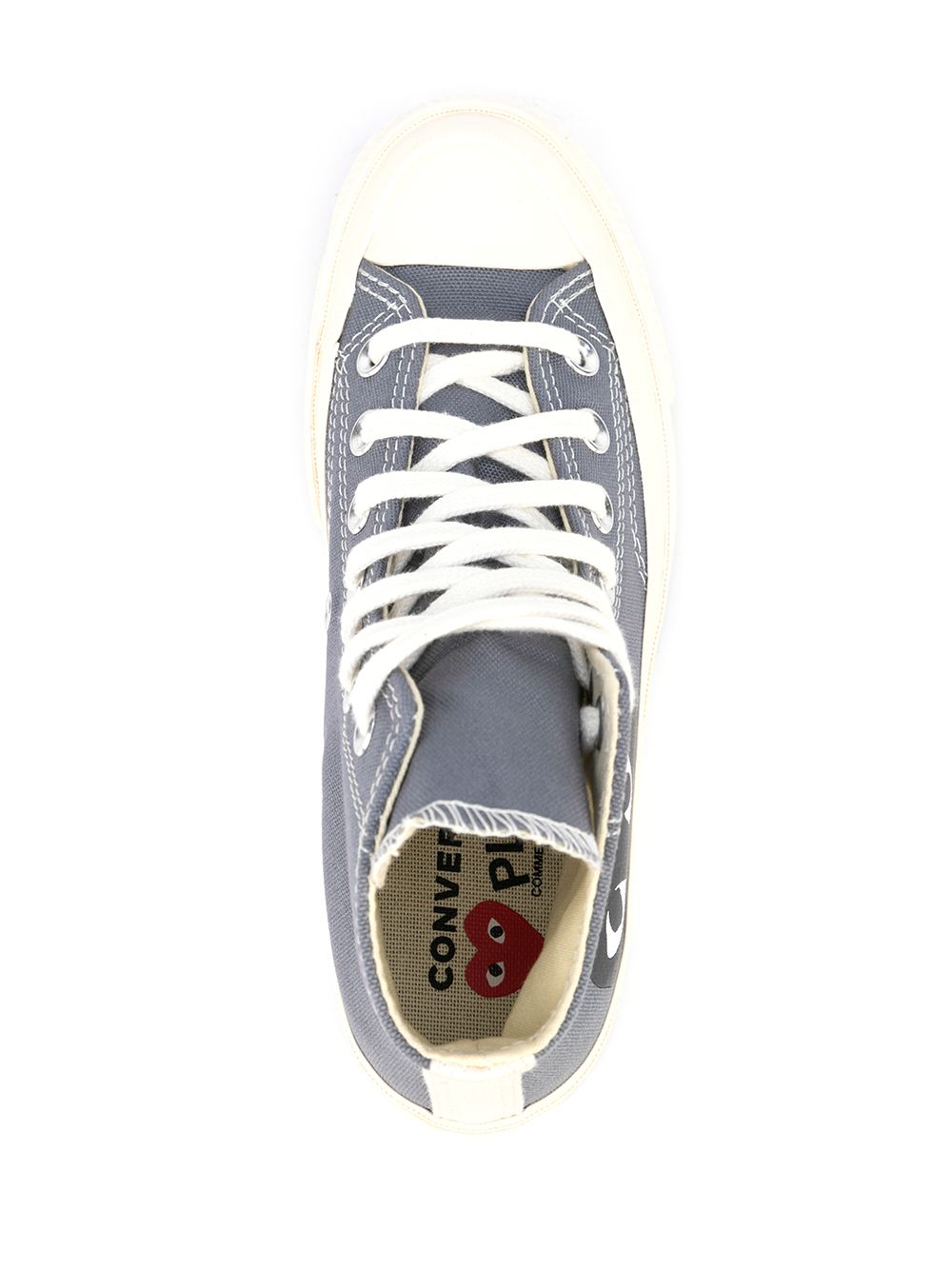 фото Comme des garçons play x converse высокие кеды chuck taylor 70