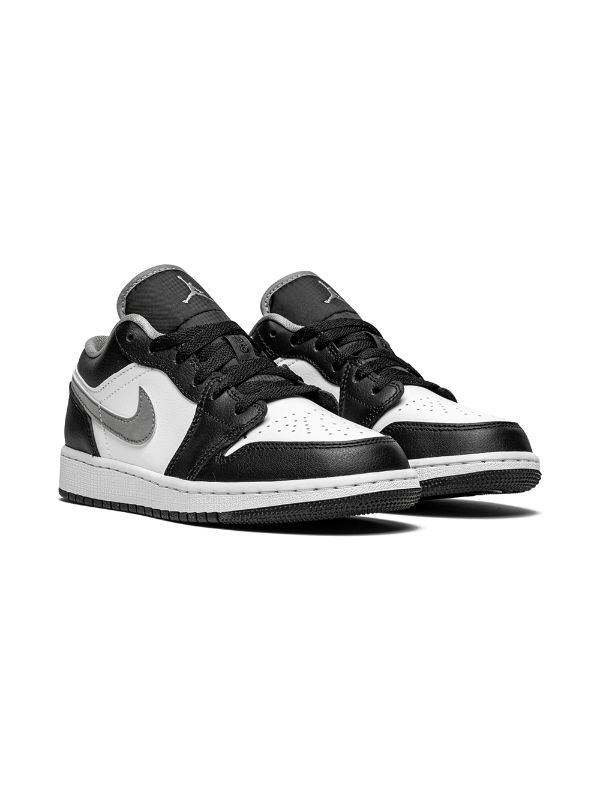 Jordan Kids Air Jordan 1 Low Black/Grey/White Sneakers - Farfetch