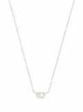 Courbet 18kt recycled white gold CELESTE laboratory-grown diamond small pendant necklace - Silver