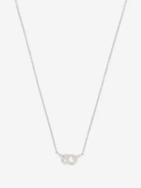 Courbet 18kt recycled white gold CELESTE laboratory-grown diamond small pendant necklace
