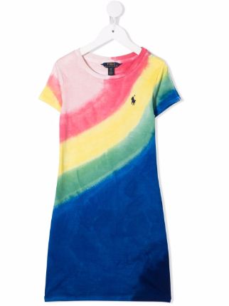 Ralph Lauren Kids rainbow-print T-shirt Dress - Farfetch