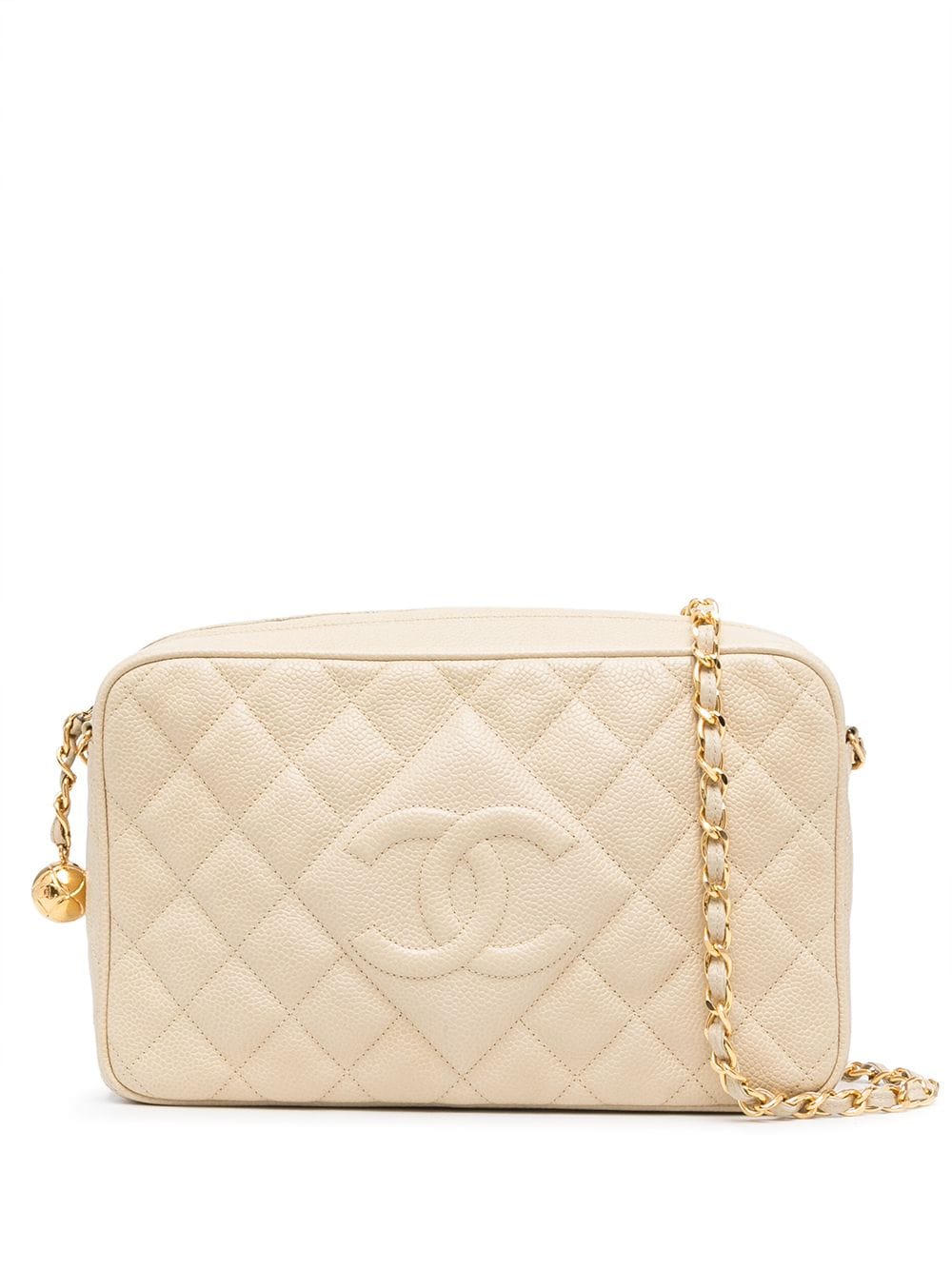 CHANEL Pre-Owned 1995 Diamond Quilted CC Camera Bag - Farfetch