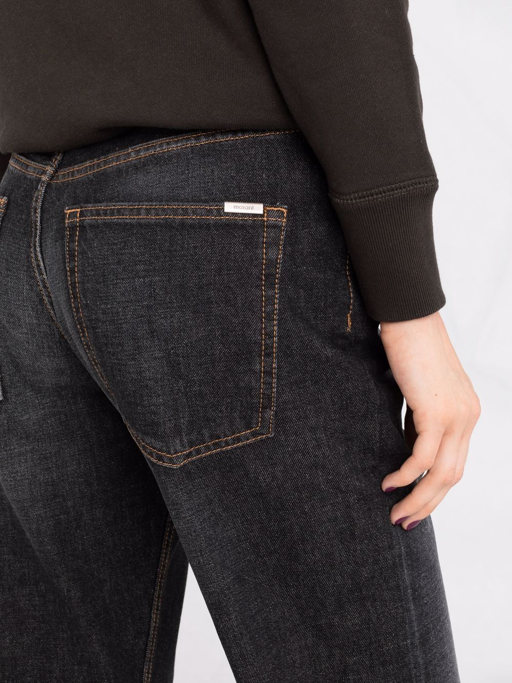 фото Isabel marant étoile зауженные джинсы с завышенной талией