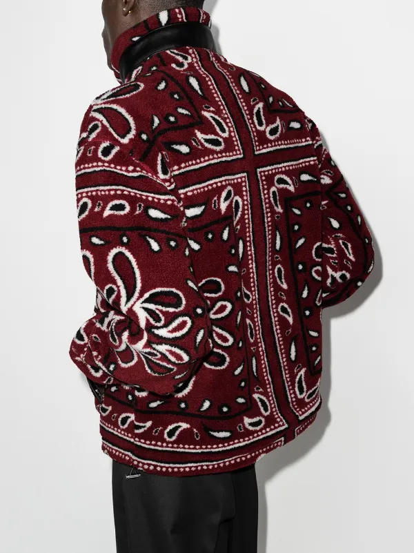 AMIRI Bandana Print Fleece Jacket - Farfetch