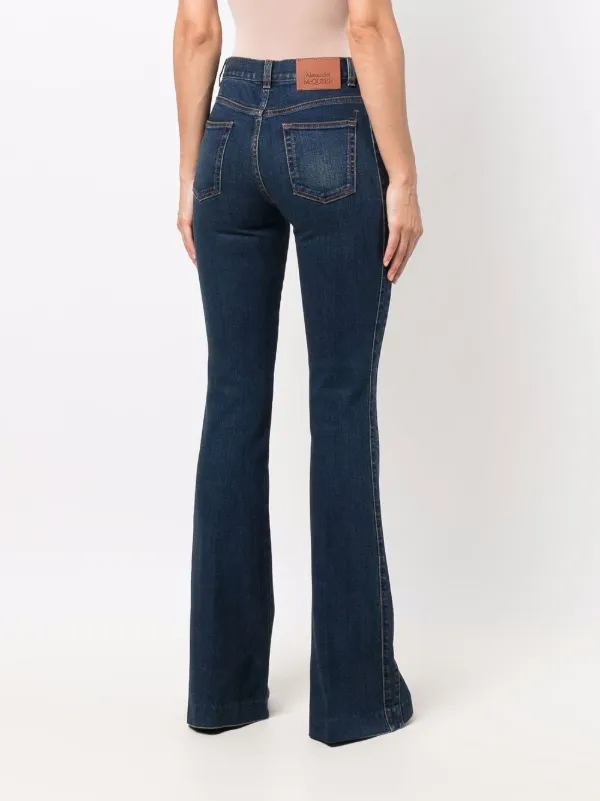 Mid rise sale flare leg jeans