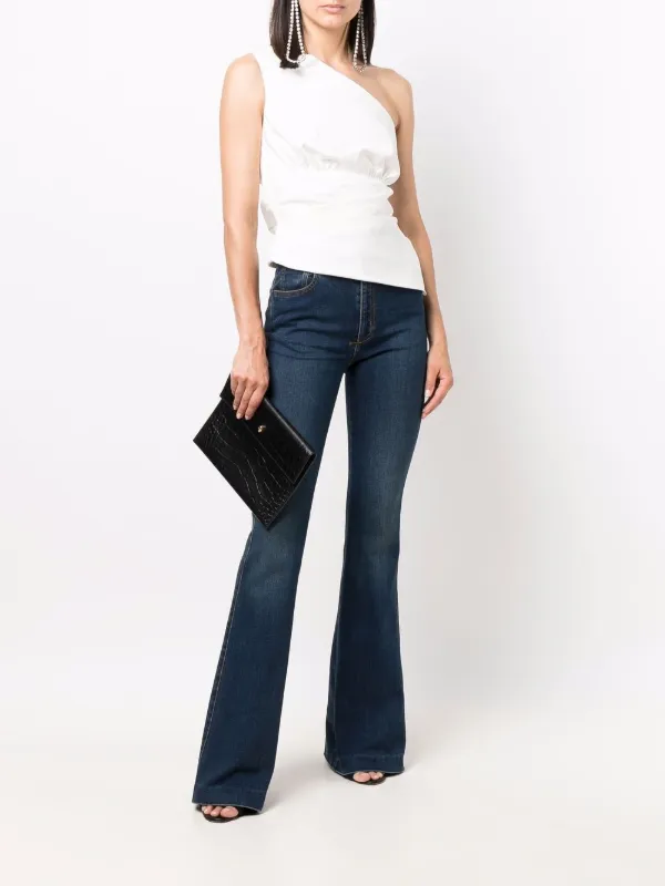 Mid rise flare leg deals jeans