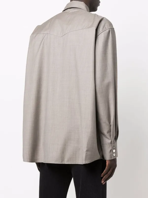 OUR LEGACY ranch-cut Longsleeved Shirt | Grey | FARFETCH AO