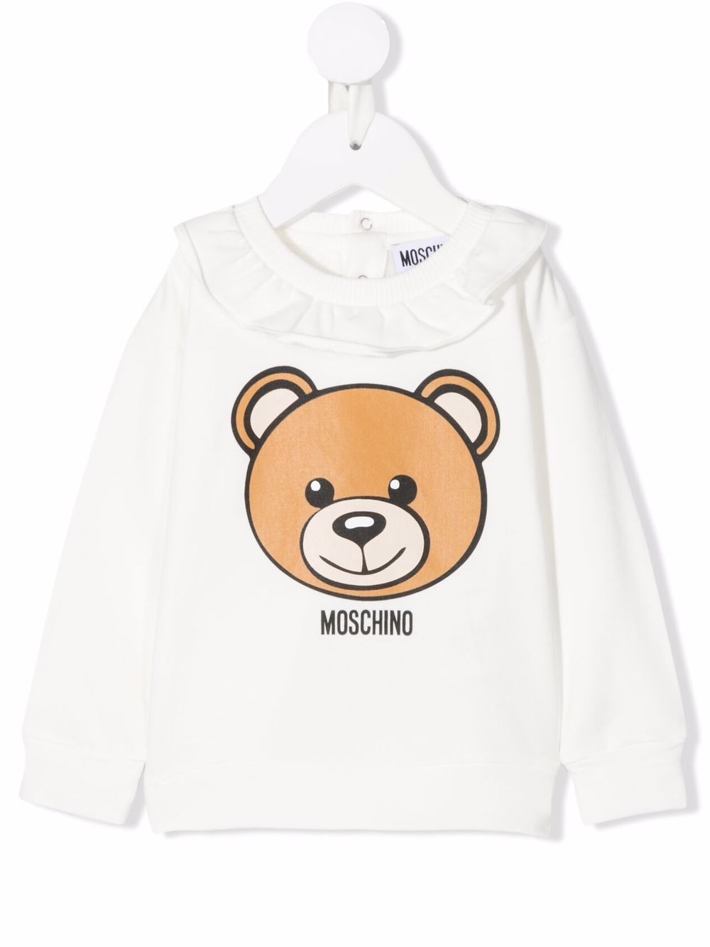 фото Moschino kids толстовка с оборками и принтом