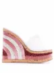 Image 1 of HAUS OF HONEY bead-embellished wedge sandals