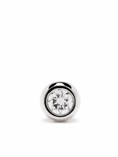 Courbet 18kt Weißgoldohrring mit synthetischem Diamanten