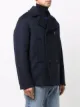 Valentino ribbed-panel double-breasted coat