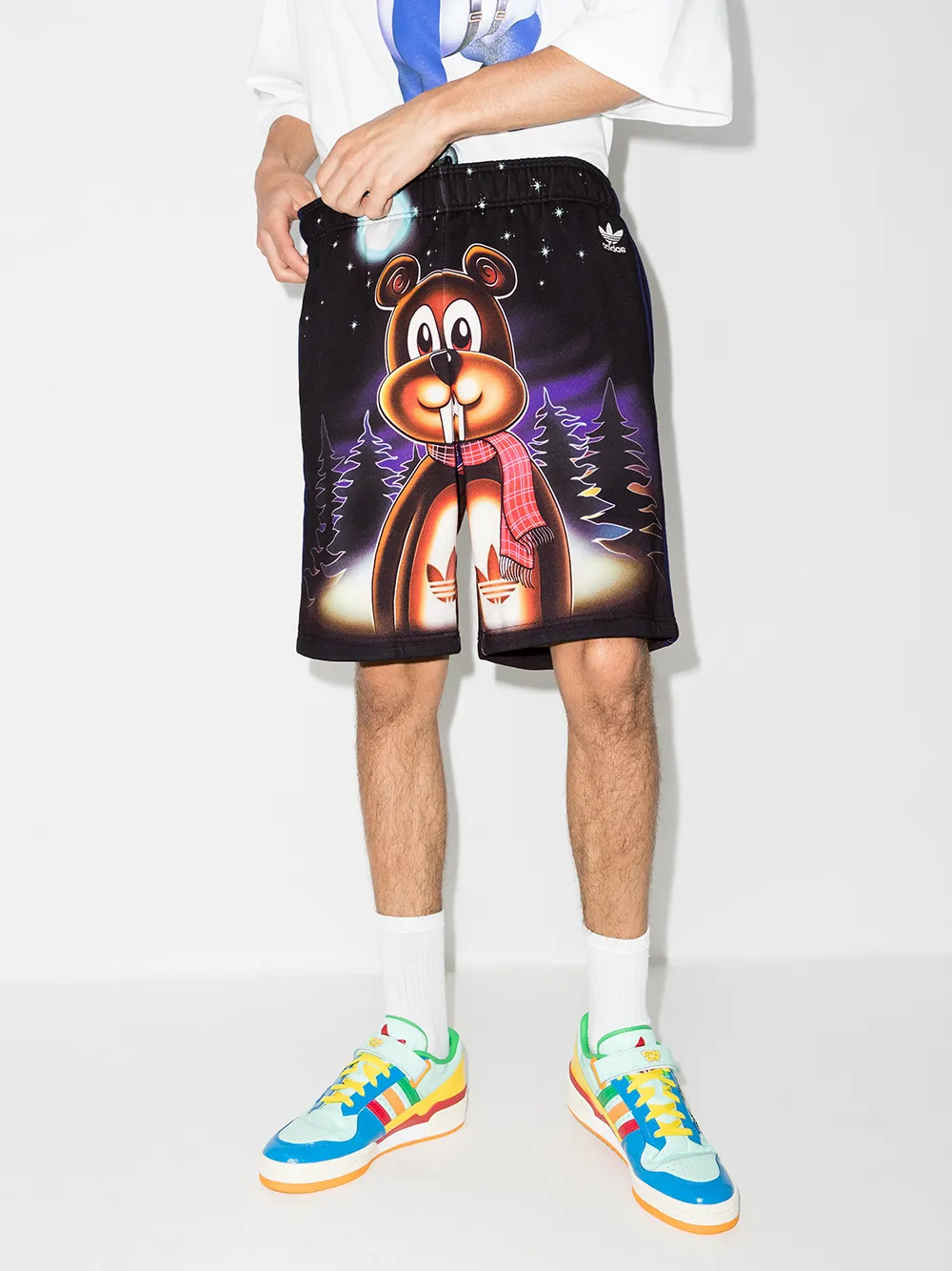 фото Adidas спортивные шорты с принтом из коллаборации с kerwin frost