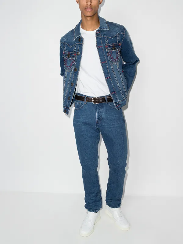 dark blue true religion jean jacket