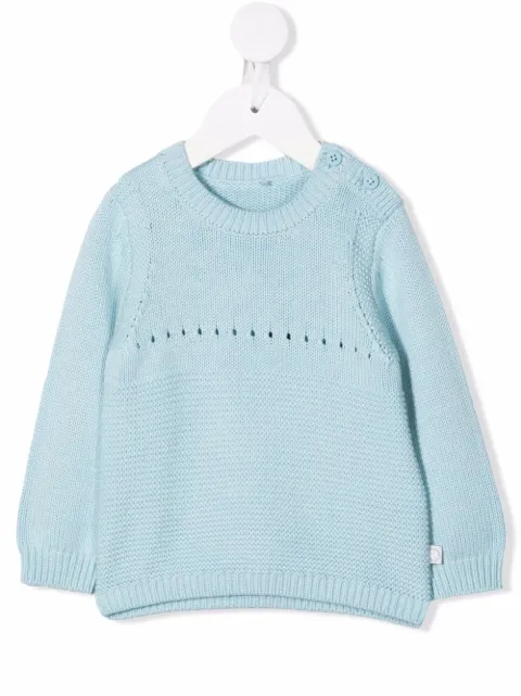 Stella McCartney Kids كنزة قطن بحياكة كلب