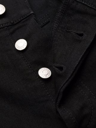 logo-embroidered skinny jeans展示图