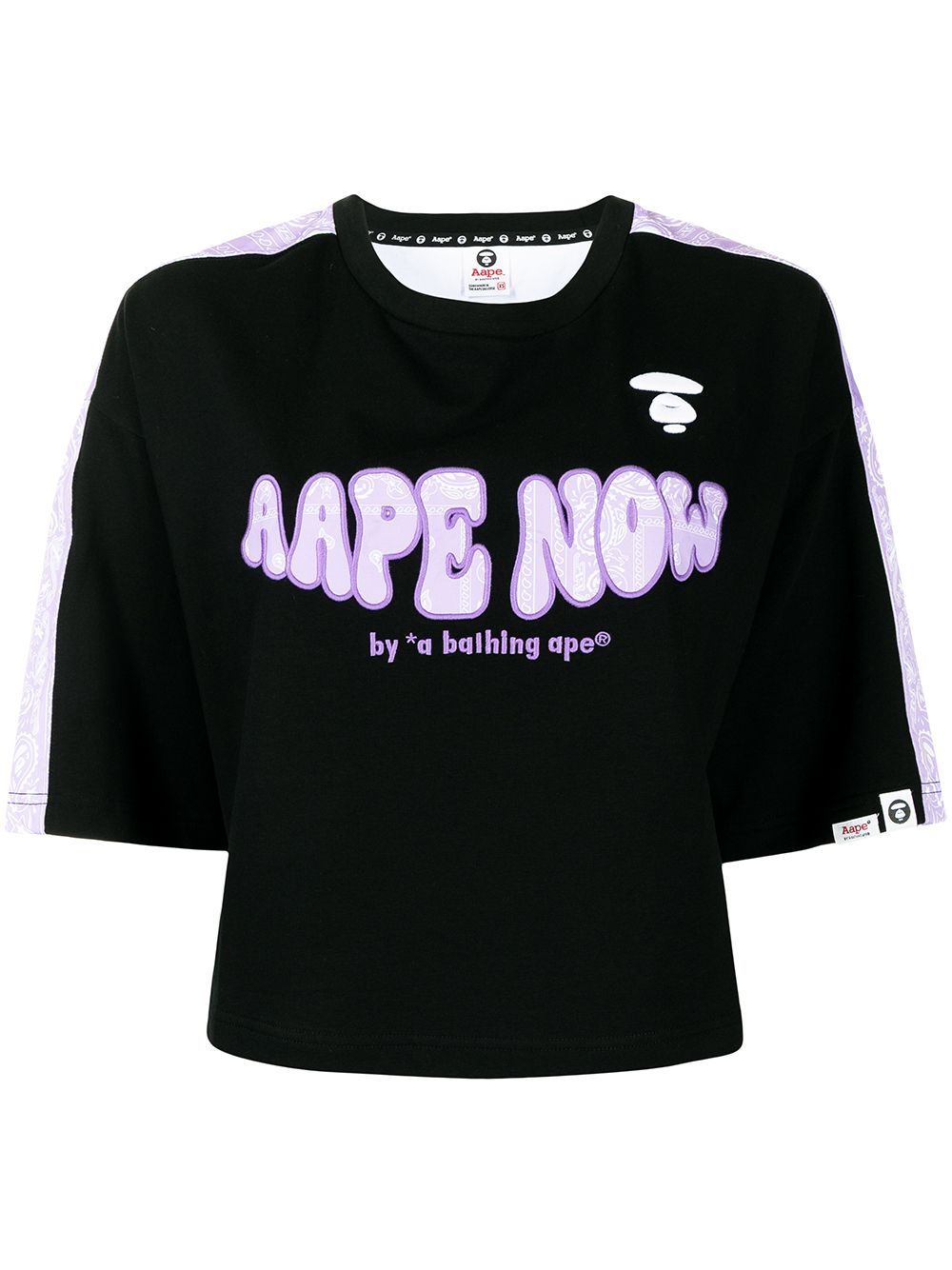 фото Aape by *a bathing ape® укороченная футболка с вышитым логотипом