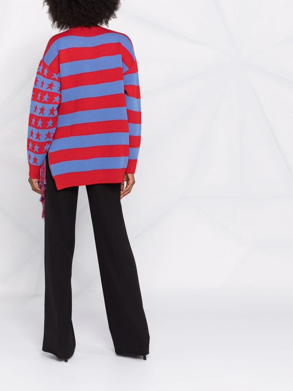 Shop Stella Mccartney Eco Hero Intarsia Jumper In Schwarz