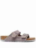 Birkenstock leather double-strap sandals - Grey