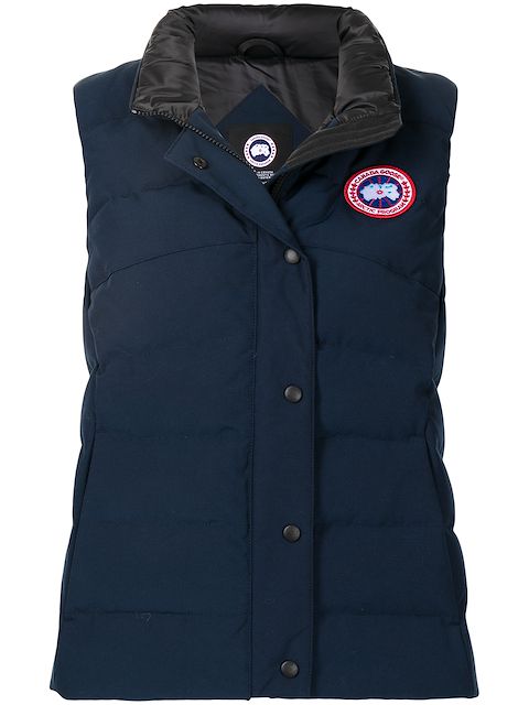 Canada Goose Blue Logo Patch Padded Gilet