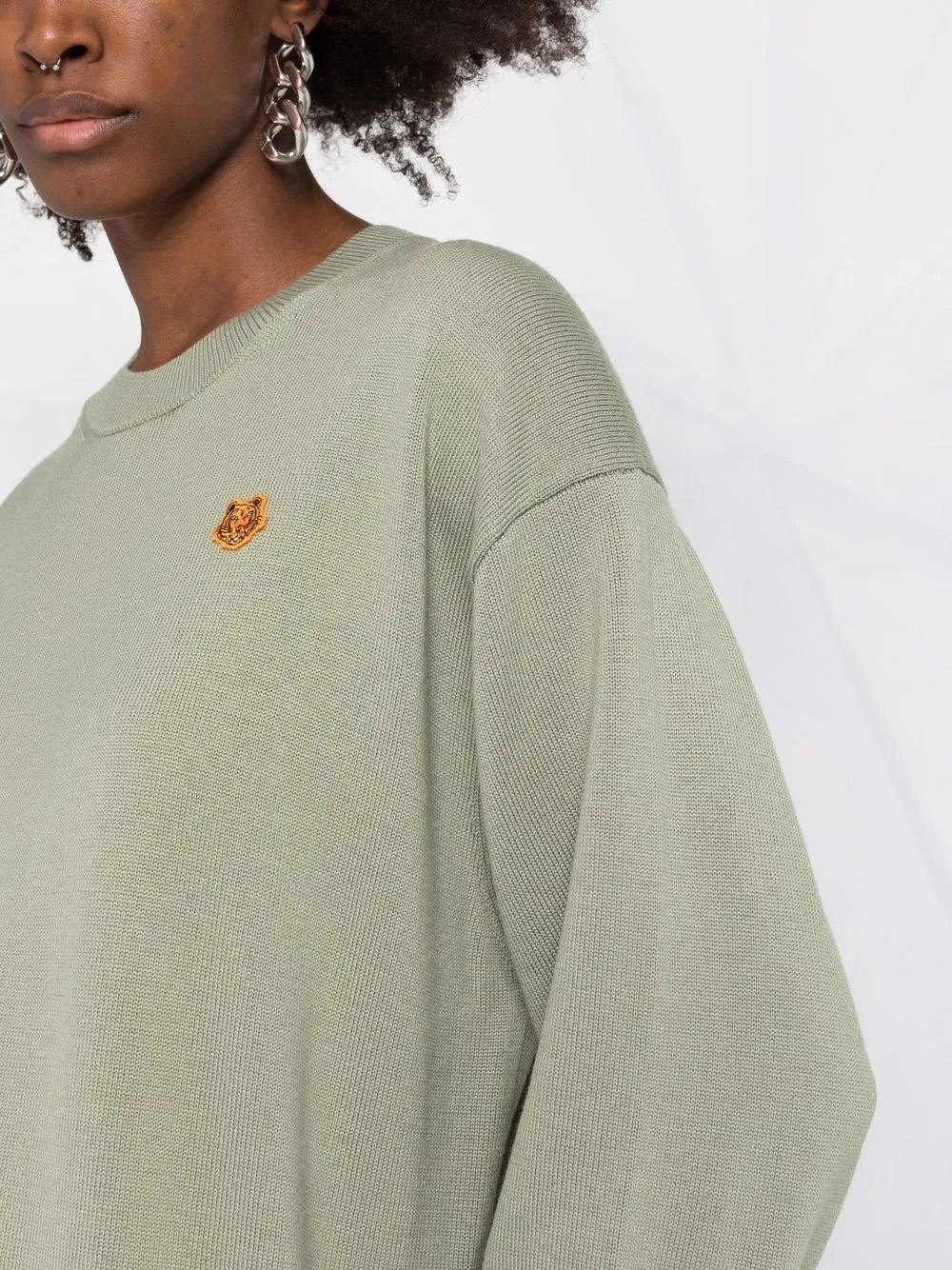Kenzo Tiger-patch Jumper In Grün