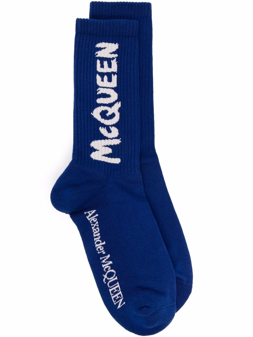 фото Alexander mcqueen носки в рубчик с логотипом