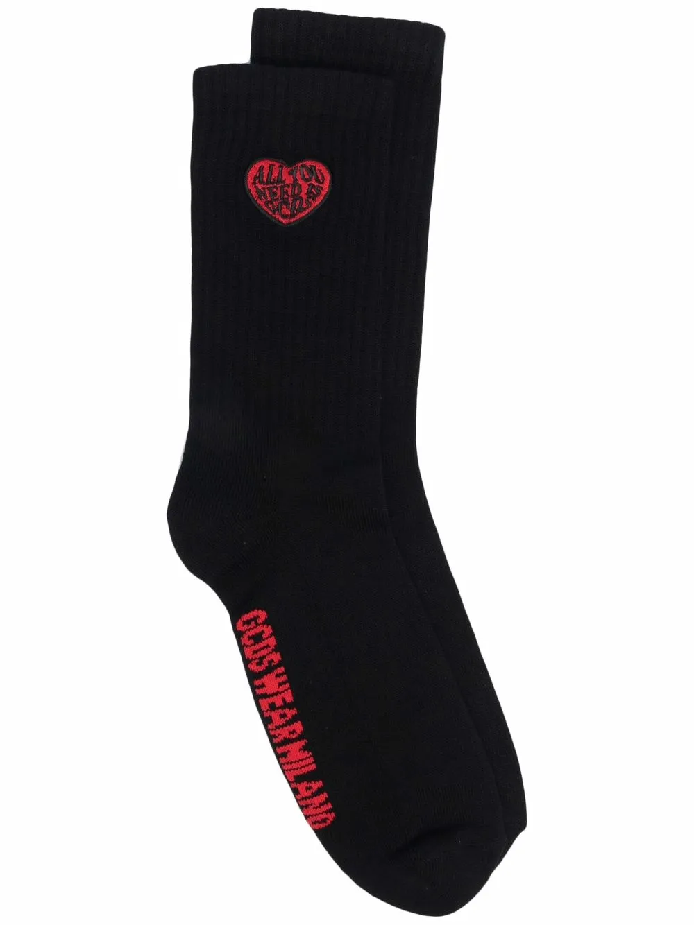 

Gcds calcetines con motivo de corazones - Negro