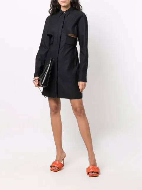 givenchy belted cotton shirtdress