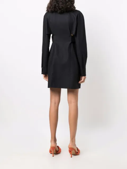 givenchy belted cotton shirtdress