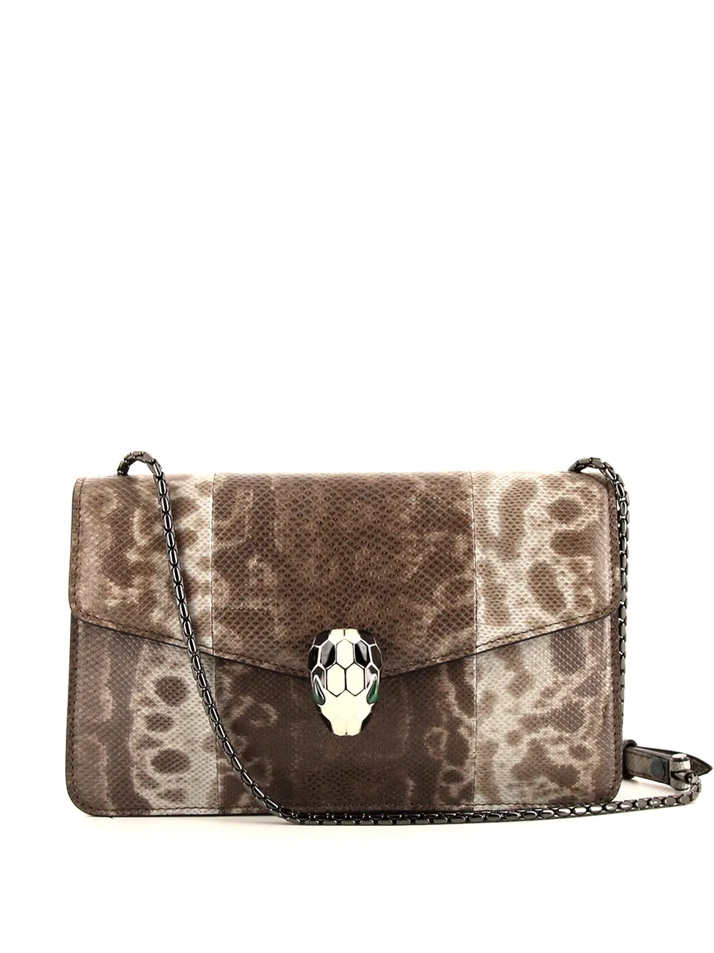 BVLGARI Snake Head Shoulder Bag in Black