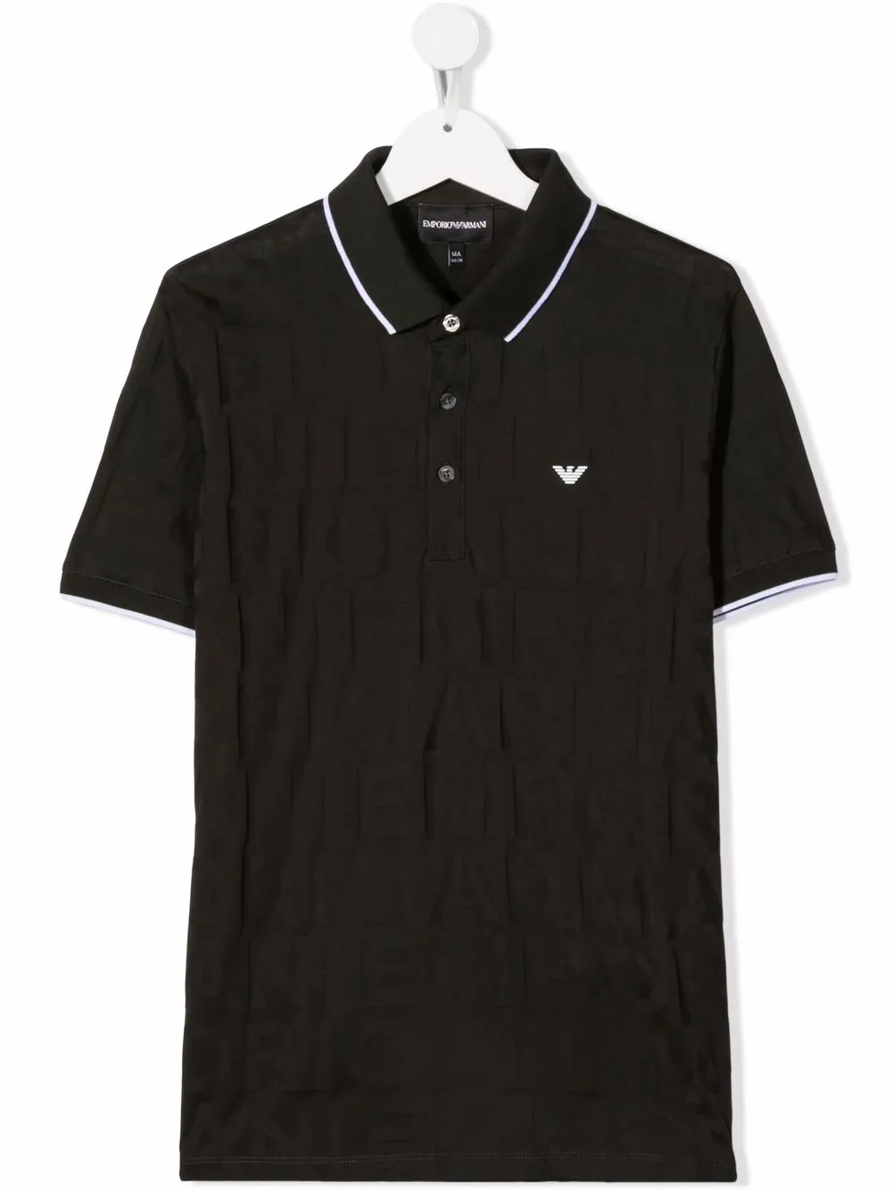 фото Emporio armani kids рубашка поло с вышитым логотипом