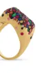 Nada Ghazal 18kt yellow gold Baby Malak sapphire rectangle ring