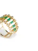 SHAY 18kt yellow gold Dot-Dash emerald and diamond ring