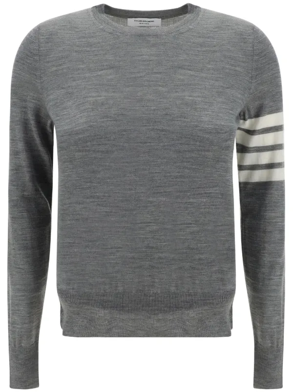 Thom Browne 4-Bar Merino Jumper in Grey