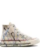 Image 1 of Converse Chuck 70 Hi Natural paint-splattered sneakers