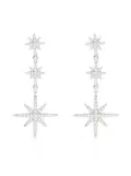 APM Monaco Météorites triple drop earrings - Silver
