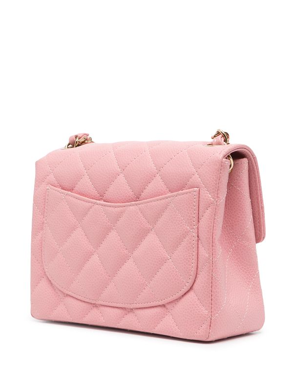 Chanel Sweetheart Mini Flap Pink Caviar Leather with Brushed Gold Hard   Bags Of Personality