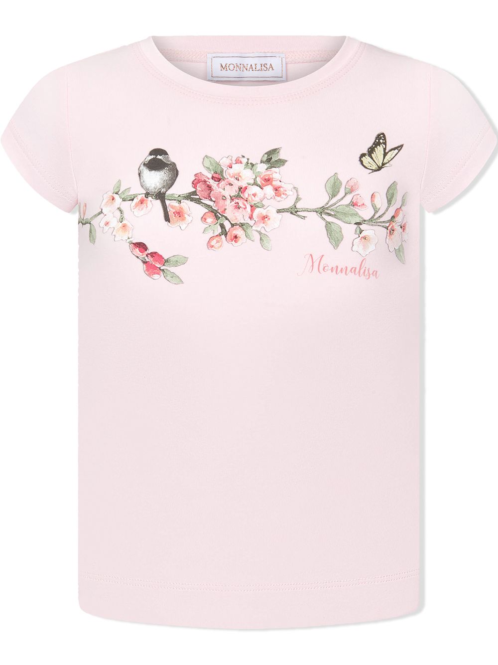 

Monnalisa playera con estampado floral - Rosado