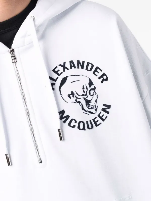 パーカー・フーディ alexander mcqueen SWEATSHIRT WITH EMBROIDERED SKULL Alexander McQueen skull-print Hoodie | White | FARFETCH CA
