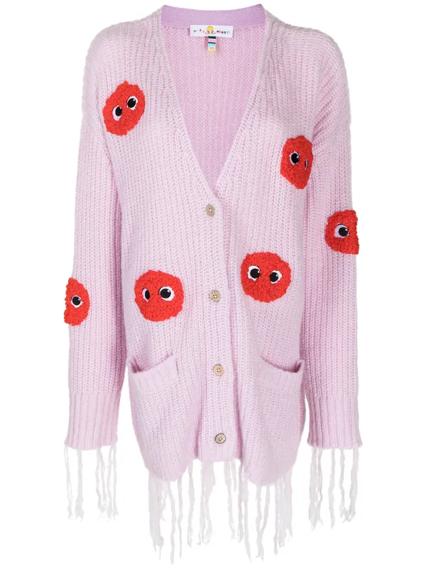 Shop Mira Mikati ribbed knit dot 