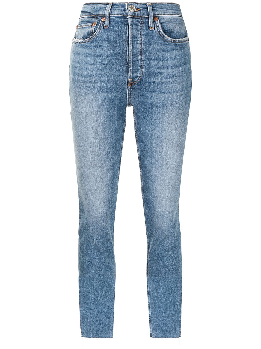 

RE/DONE skinny jeans con tiro medio - Azul