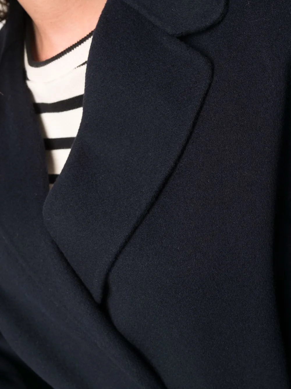 'S Max Mara Mantel met enkele rij knopen Blauw