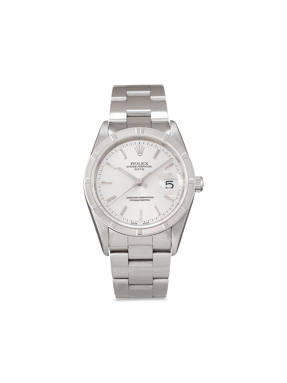 фото Rolex наручные часы oyster perpetual date pre-owned 34 мм 2004-го года